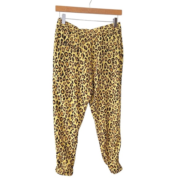 R13 Harem Jogger Pants Yellow Leopard size Small - Picture 5 of 13